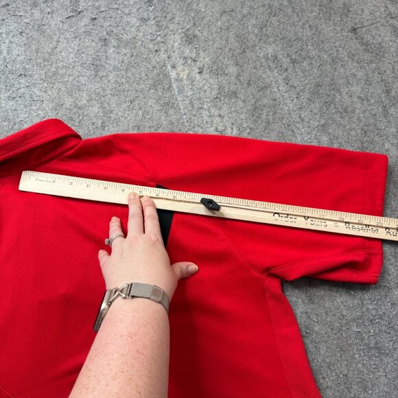 Georgia Bulldogs Nike Polo Shirt Men M Red Colorblock Performance Team Issue - Picture 14 of 16